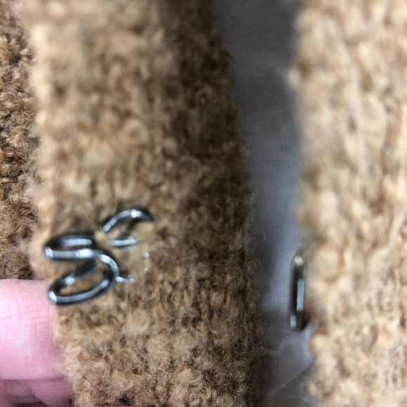 Lucidity Women’s M Cardigan Sweater Tan Fringe Wool Blend Long Sleeve RN# 75343 - Picture 5 of 13